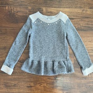 Cherokee 6/6X knit top with ruffle